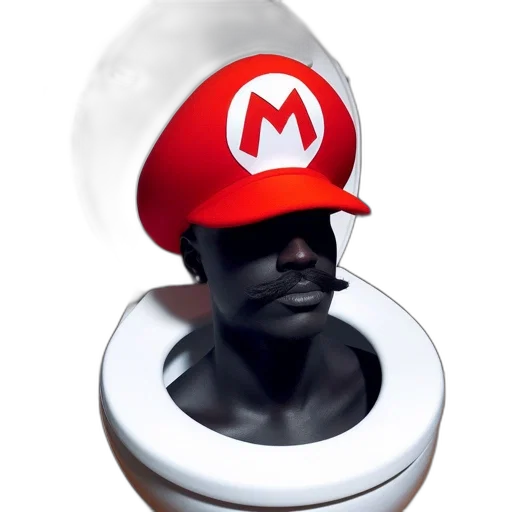 hat, mask, face, robot, 3d render, concept art, photorealistic, pixel art transparent PNG cut-out