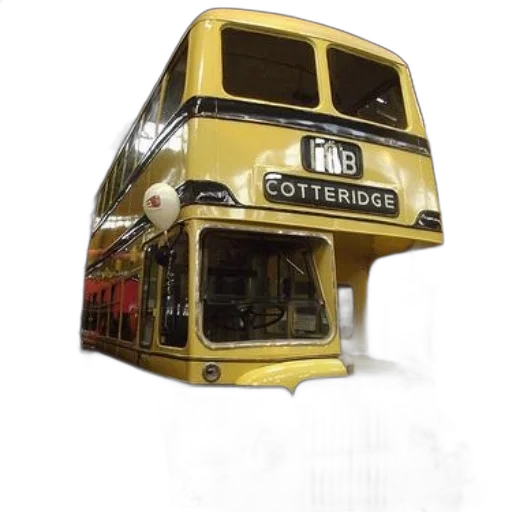 car, crown, 3d render, photorealistic, concept art, vintage, double-decker, bus transparent PNG cut-out