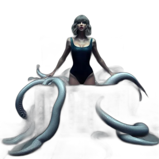 dress, creature, hair, concept art, 3d render, fantasy art, pixel art, underwater transparent PNG cut-out