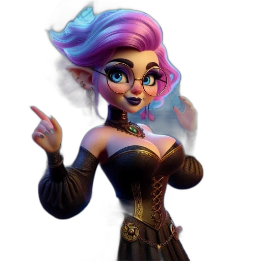 staff, crown, weapon, dress, concept art, fantasy art, 3d render, cartoon transparent PNG cut-out