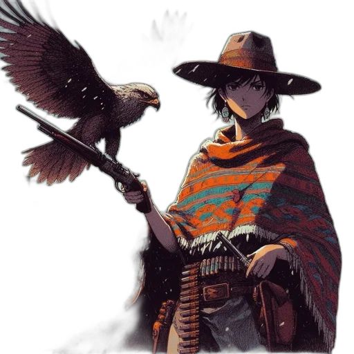 staff, animal, hat, weapon, fantasy art, concept art, pixel art, comic book art transparent PNG cut-out