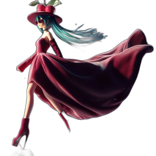 dress, crown, staff, hat, concept art, 3d render, pixel art, anime transparent PNG cut-out