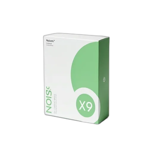 3d render, white, box, green, label, featuring, brand, name transparent PNG cut-out