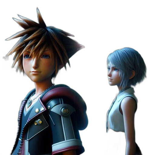 concept art, 3d render, fantasy art, photorealistic, blue, two, animated, characters transparent PNG cut-out