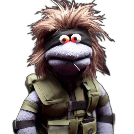 animal, jacket, staff, concept art, 3d render, photorealistic, anthropomorphic, puppet transparent PNG cut-out