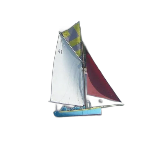 staff, animal, 3d render, photorealistic, concept art, sailboat, white, red transparent PNG cut-out