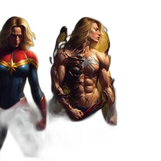 comic book art, concept art, fantasy art, pixel art, three, distinctive, panels, showcase transparent PNG cut-out