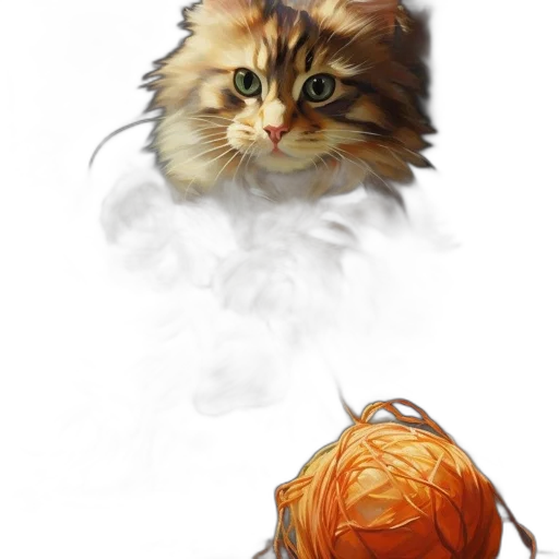 creature, animal, concept art, fantasy art, photorealistic, pixel art, fire, fog transparent PNG cut-out