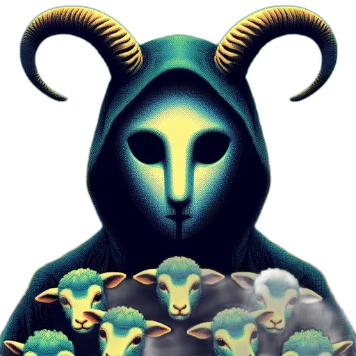 mask, creature, animal, face, concept art, fantasy art, pixel art, 3d render transparent PNG cut-out
