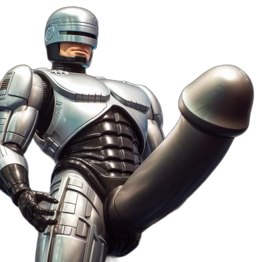 robot, weapon, sword, 3d render, concept art, imposing, armored, featuring transparent PNG cut-out
