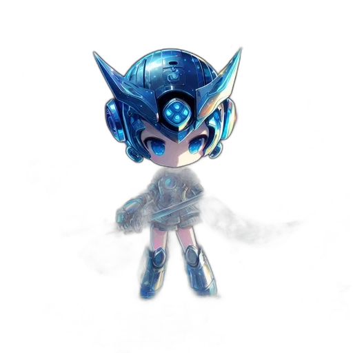 robot, staff, mask, jewelry, concept art, fantasy art, 3d render, watercolor transparent PNG cut-out