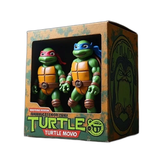 box, teenage, mutant, turtles, figures transparent PNG cut-out