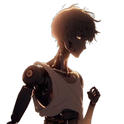 robot, weapon, creature, dress, concept art, anime, cyberpunk, pixel art transparent PNG cut-out
