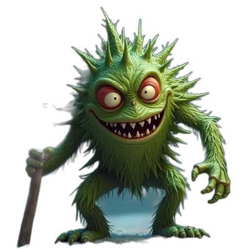creature, staff, animal, dragon transparent PNG cut-out