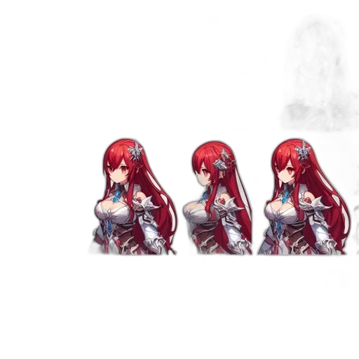 weapon, hair, sword, concept art, pixel art, anime, 3d render, fire transparent PNG cut-out