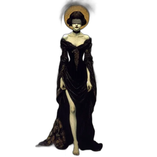 dress, crown, jewelry, mask, concept art, fantasy art, pixel art, comic book art transparent PNG cut-out