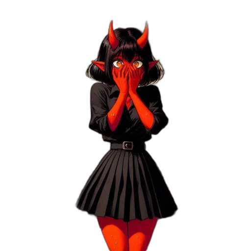 mask, dress, creature, concept art, pixel art, comic book art, 3d render, red transparent PNG cut-out