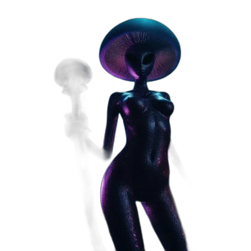 robot, dress, mask, creature, concept art, 3d render, cyberpunk, fantasy art transparent PNG cut-out