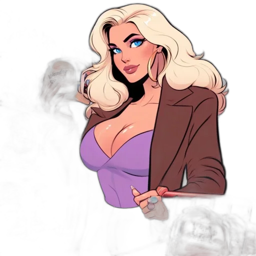jacket, dress, concept art, comic book art, cartoon, pixel art, fire, neon lights transparent PNG cut-out
