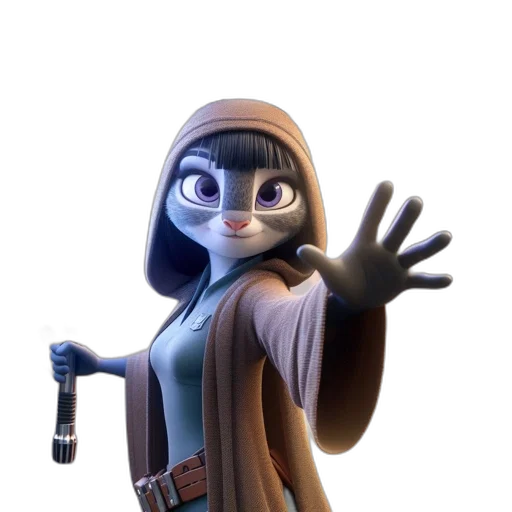 staff, mask, robot, jacket, concept art, 3d render, fantasy art, cartoon transparent PNG cut-out
