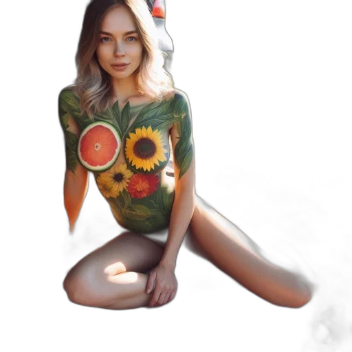 dress, flower, robot, jacket, photorealistic, pixel art, oil painting, fantasy art transparent PNG cut-out