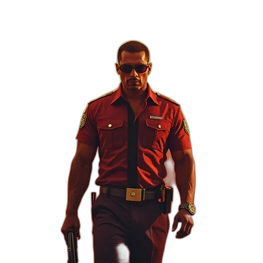 weapon, staff, jacket, animal, concept art, comic book art, pixel art, photorealistic transparent PNG cut-out