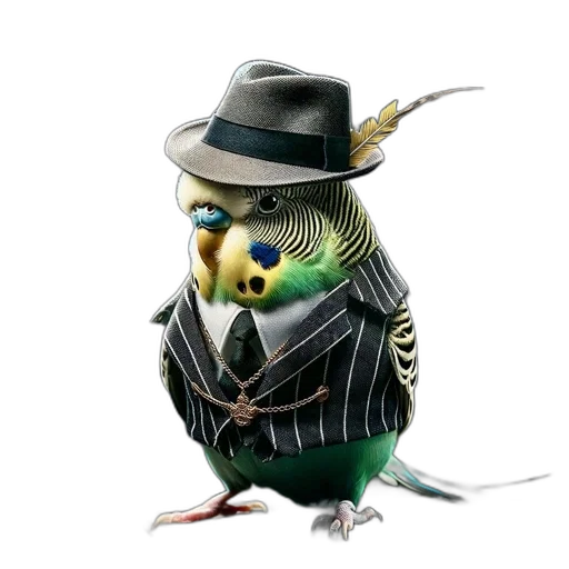 hat, animal, jacket, staff, concept art, cartoon, photorealistic, 3d render transparent PNG cut-out