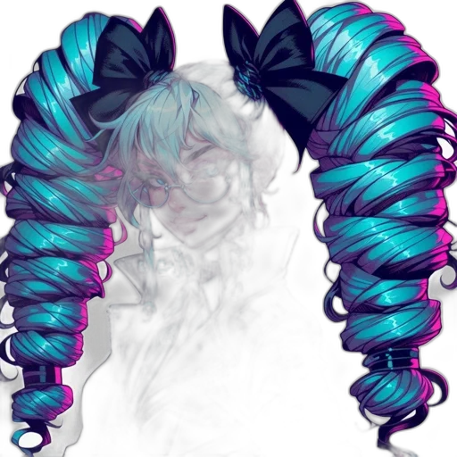 hair, crown, staff, jewelry, vaporwave, cyberpunk, concept art, anime transparent PNG cut-out