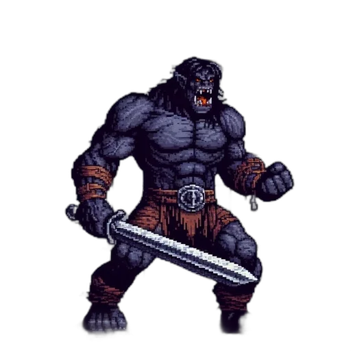 staff, creature, animal, weapon, pixel art, concept art, fantasy art, comic book art transparent PNG cut-out