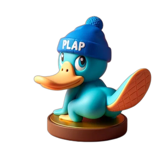 hat, weapon, animal, 3d render, concept art, vaporwave, pixel art, 3d-rendered transparent PNG cut-out