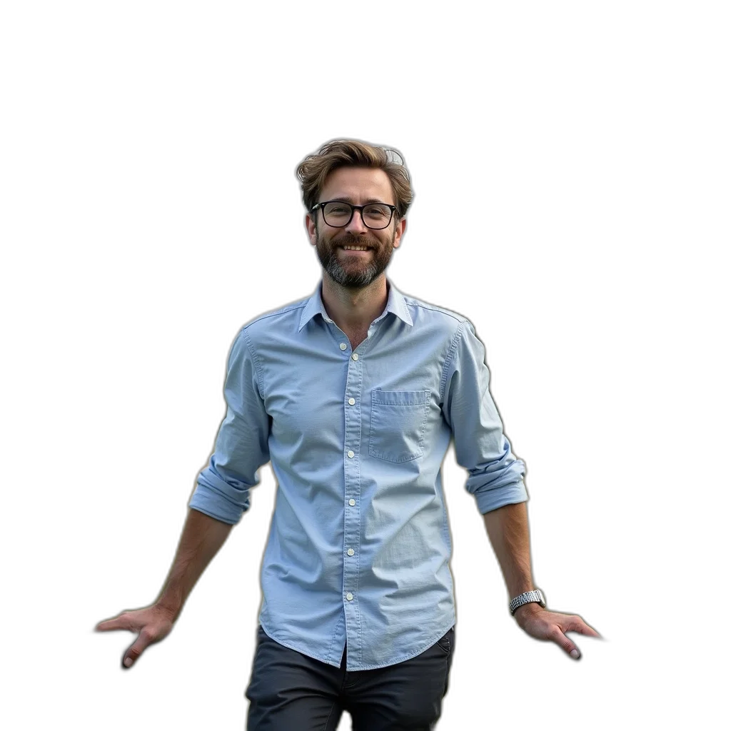 staff, jacket, robot, face, 3d render, concept art, photorealistic, cartoon transparent PNG cut-out