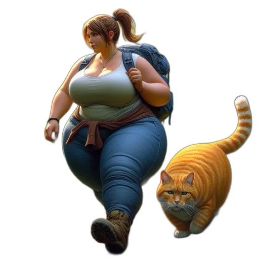 animal, creature, concept art, fantasy art, photorealistic, 3d render, woman, large transparent PNG cut-out