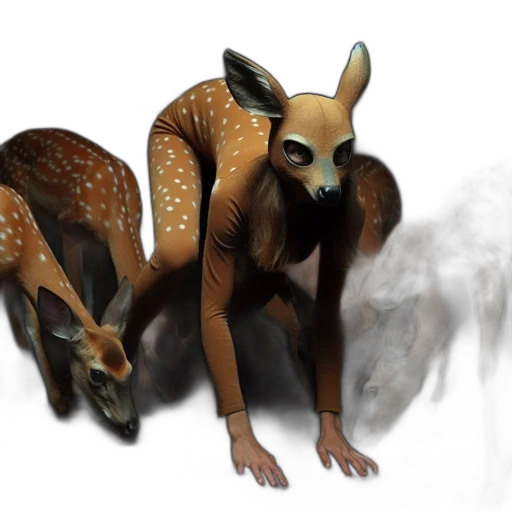 creature, animal, concept art, fantasy art, watercolor, 3d render, fog, earth tones transparent PNG cut-out