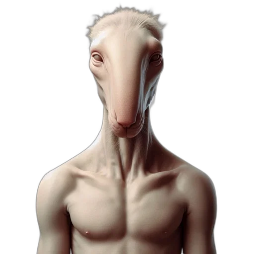 creature, animal, mask, face, concept art, photorealistic, 3d render, fantasy art transparent PNG cut-out