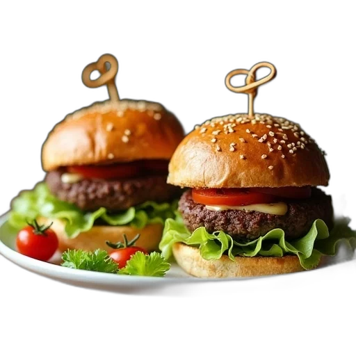 food, photorealistic, 3d render, two transparent PNG cut-out