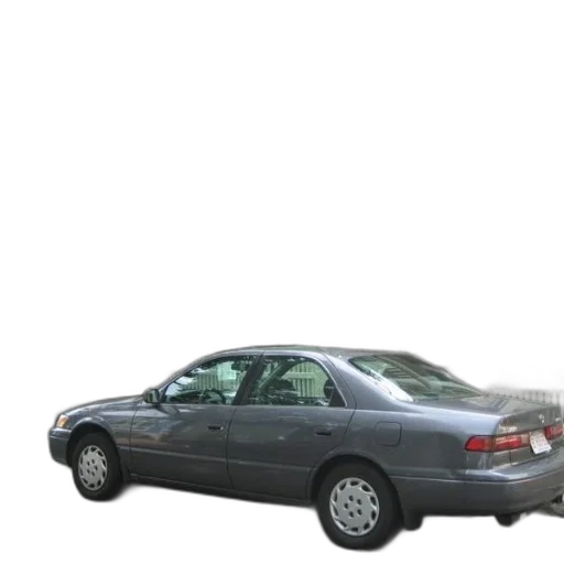 car, 3d render, photorealistic, gray, parked, front, green, house transparent PNG cut-out