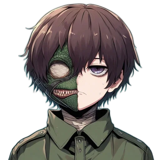 mask, face, creature, animal, pixel art, anime, concept art, cartoon transparent PNG cut-out