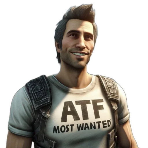 jacket, staff, face, weapon, concept art, 3d render, fantasy art, cartoon transparent PNG cut-out