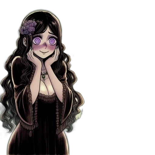 dress, mask, pixel art, concept art, anime, fantasy art, dark, young transparent PNG cut-out