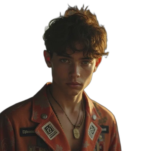 jacket, face, hair, dragon transparent PNG cut-out