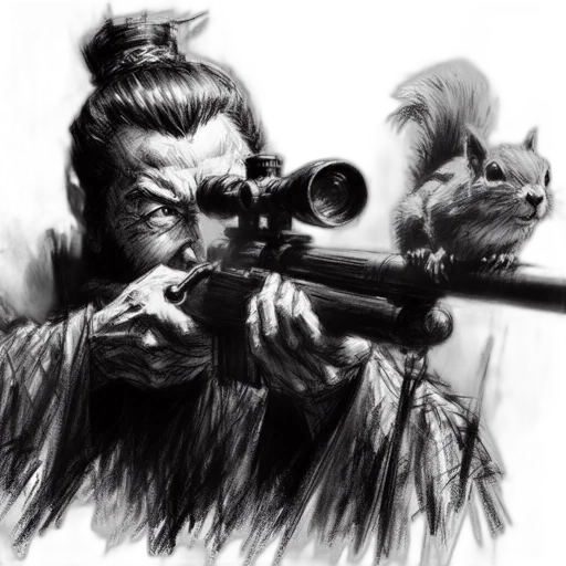 weapon, comic book art, concept art, pencil sketch, photorealistic, detailed, black, white transparent PNG cut-out