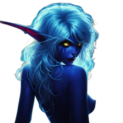 staff, mask, fantasy art, concept art, pixel art, comic book art, neon lights, blue transparent PNG cut-out