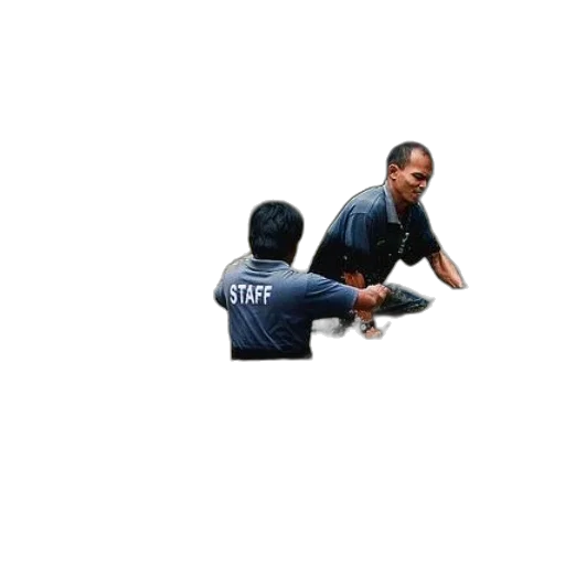 staff, three, men, water, one, labeled, his, shirt transparent PNG cut-out