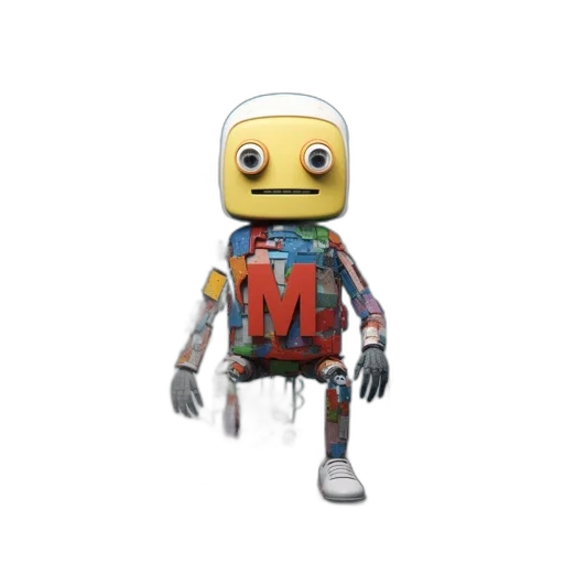 robot, creature, jacket, mask, 3d render, pixel art, concept art, cyberpunk transparent PNG cut-out