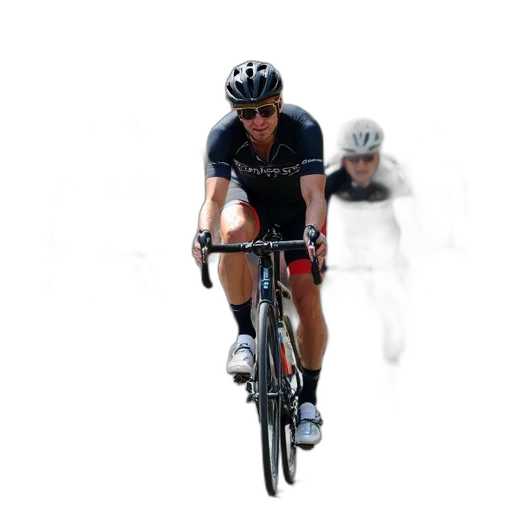 3d render, group, cyclists, racing, street, crowd, spectators, side transparent PNG cut-out