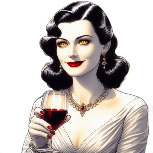 comic book art, cartoon, photorealistic, pixel art, elegantly, dressed, woman, eye-catching transparent PNG cut-out