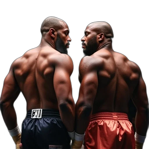 manny, kaufman, anthony, bradley, shown, together, during, weighout transparent PNG cut-out
