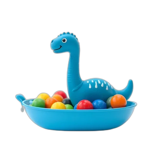 dragon, food, animal, creature, 3d render, underwater, blue, toy transparent PNG cut-out