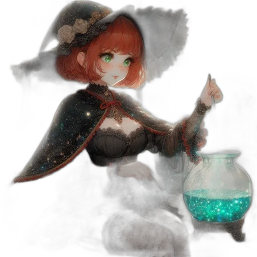 staff, dress, bottle, crown, fantasy art, concept art, pixel art, watercolor transparent PNG cut-out