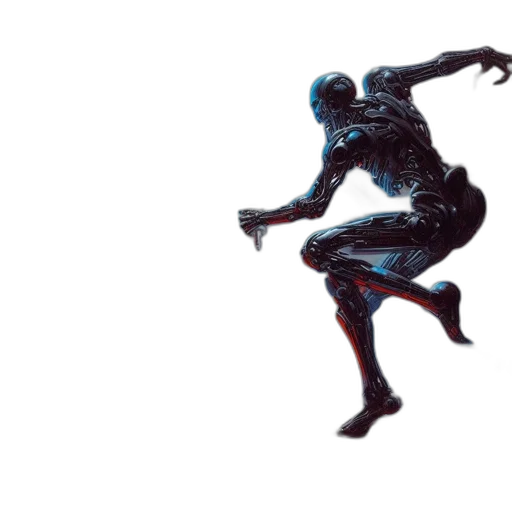 robot, creature, dress, mask, concept art, 3d render, comic book art, cyberpunk transparent PNG cut-out